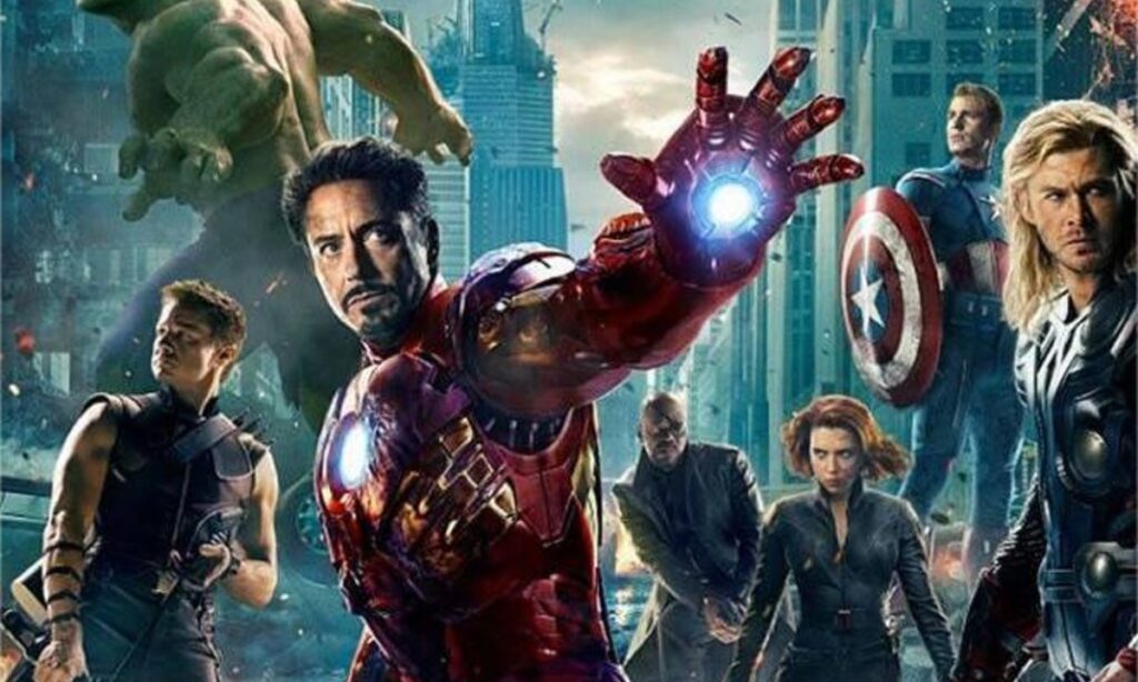 The Avengers team stands united in New York, ready to face an impending alien invasion.