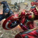 Captain America and Iron Man clash fiercely as Avengers battle during the superhero civil war.