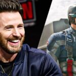 Chris Evans smiling alongside his Captain America role, recalling when he almost rejected Marvel.